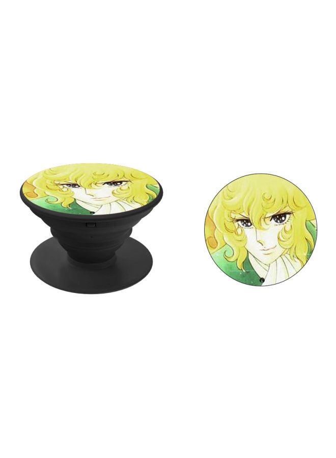 BP Anime Boy Printed Pop Socket Phone Holder Green/Beige/Black - Image 2