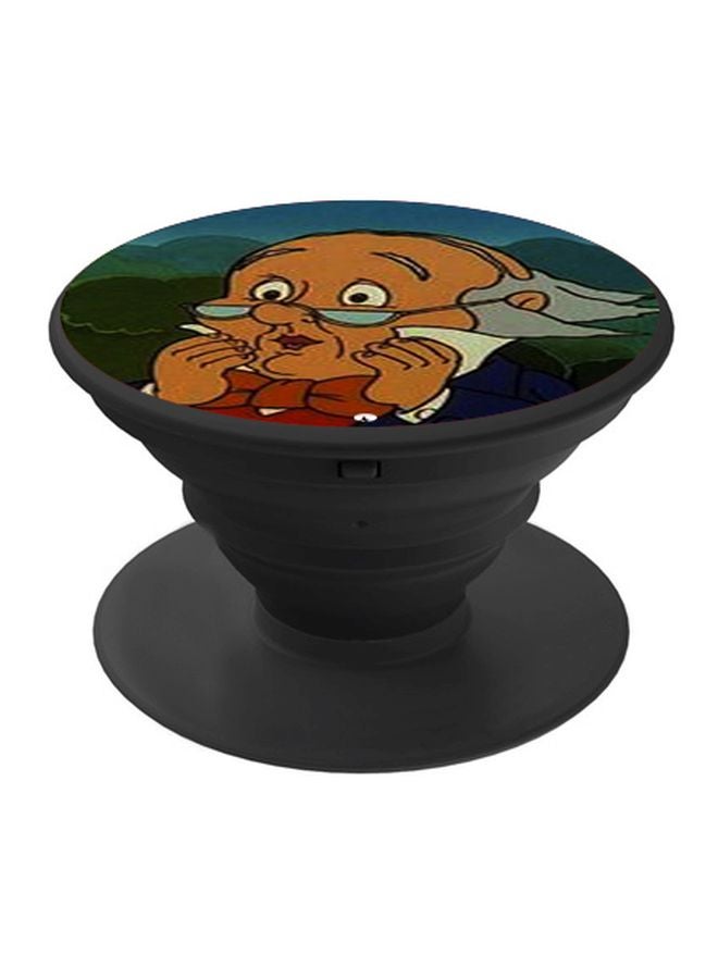 بي بي حامل هاتف على شكل مقبض أصابع منبثق بطبعة رسومات كرتونية أزرق/أخضر/بني - Image 1