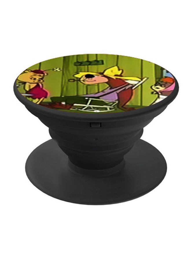 BP Cartoon Characters Printed Pop Socket Phone Holder Green/Brown/Yellow - Image 1