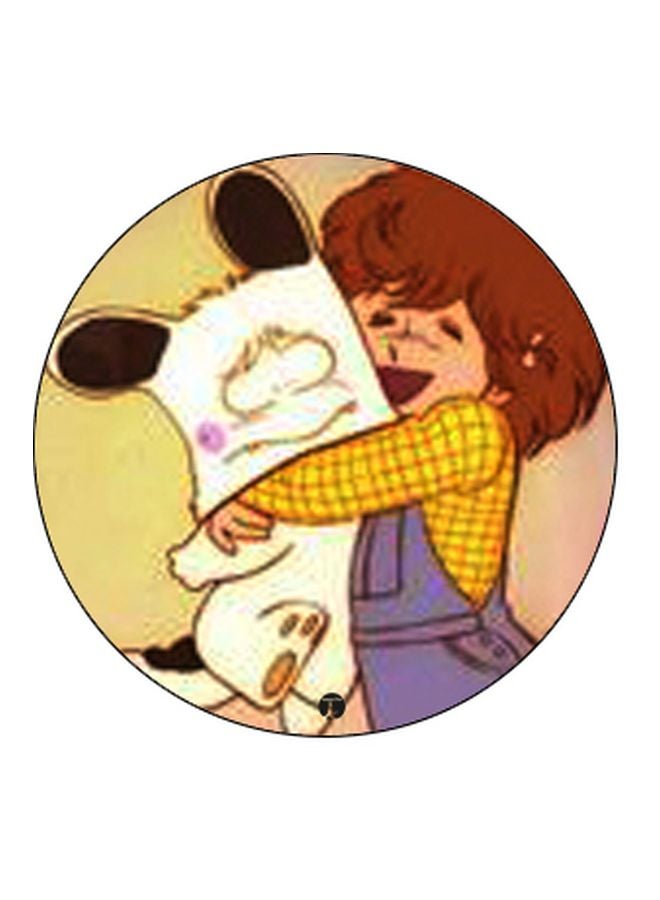 BP Cartoon Printed Pop Socket Phone Holder White/Yellow/Brown - Image 2