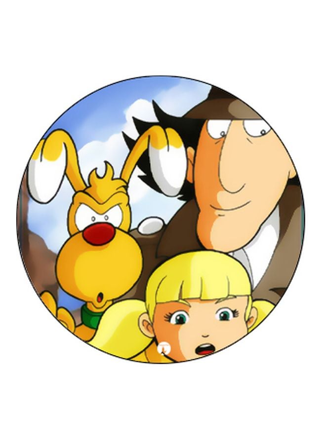 BP Cartoon Printed Pop Socket Phone Holder Yellow/Brown/Blue - Image 2