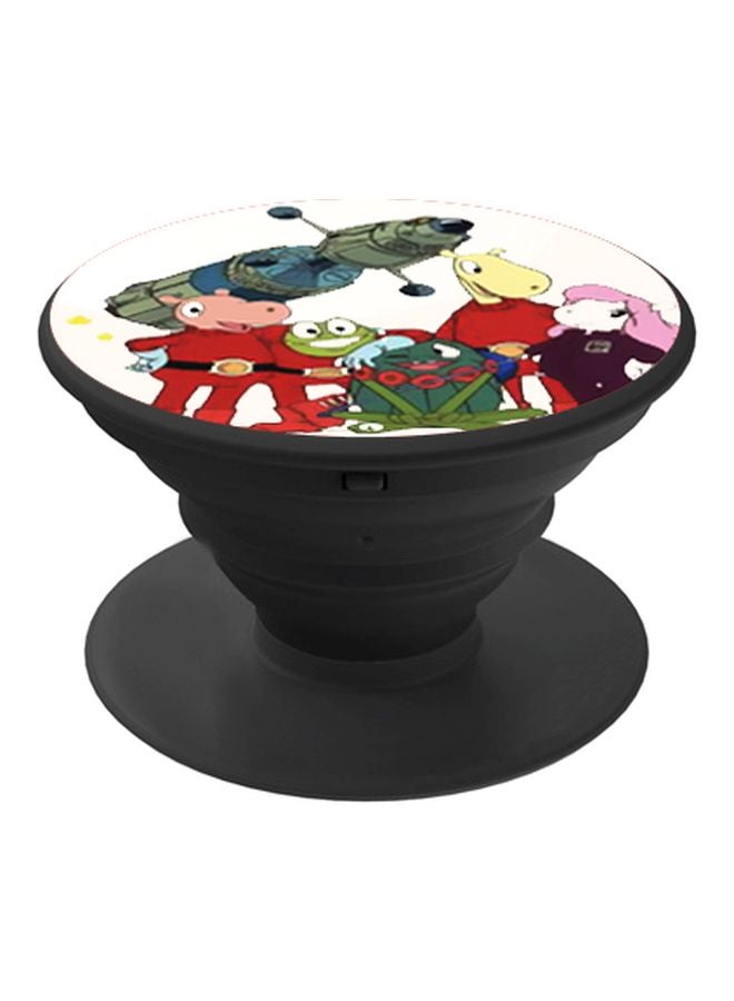 بي بي حامل هاتف على شكل مقبض أصابع منبثق بطبعة رسومات كرتونية متعدد الألوان - Image 1