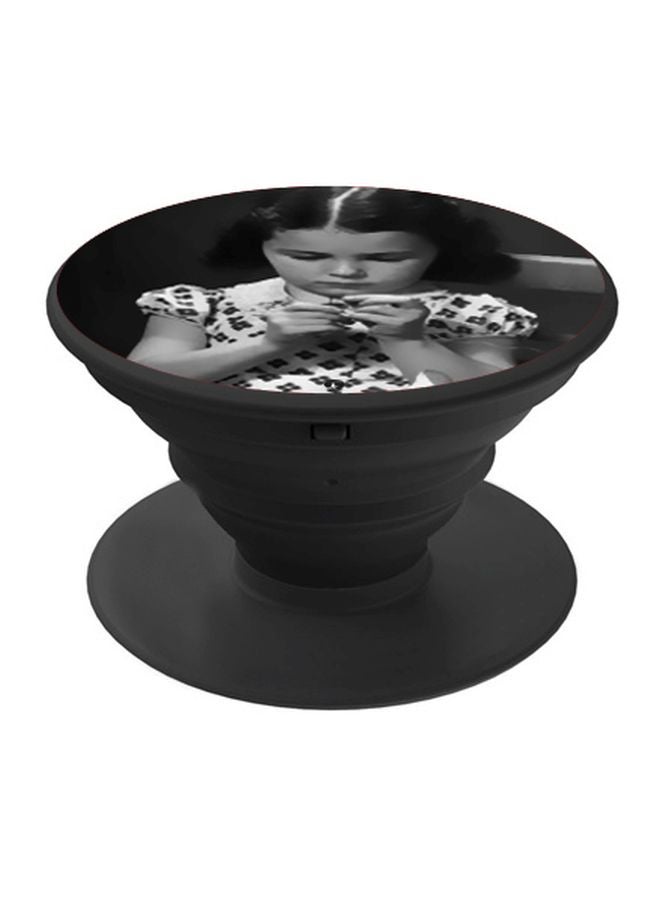 BP Little Girl Printed Pop Socket Phone Holder Black/White/Grey - Image 1