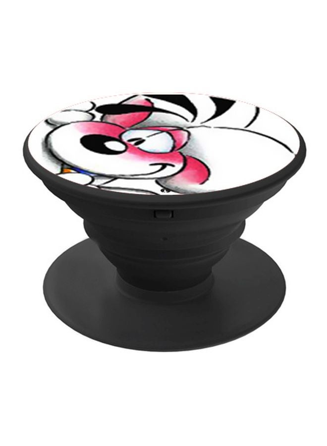 BP Cartoon Printed Pop Socket Phone Holder White/Pink/Black - Image 1