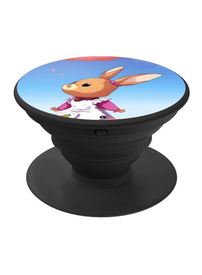 بي بي حامل هاتف بوب سوكيت بطبعة كرتونية لأرنب أبيض/أزرق/بني - Image 1