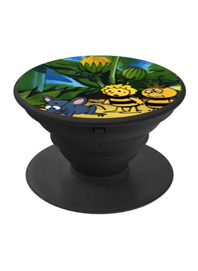 BP Cartoon Printed Pop Socket Phone Holder Green/Yellow/Blue - Image 1