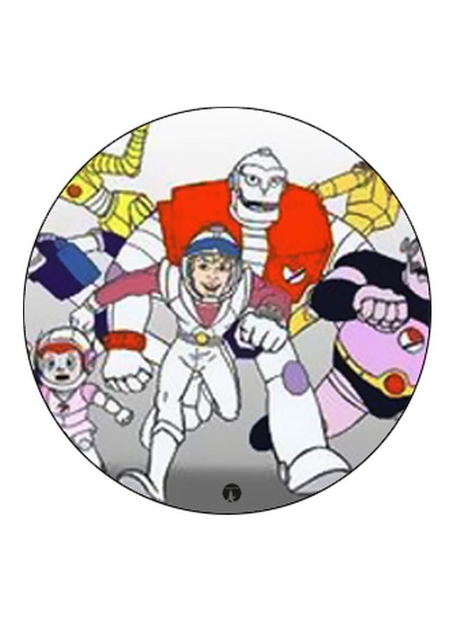 BP Cartoon Printed Pop Socket Phone Holder White/Grey/Red - Image 2