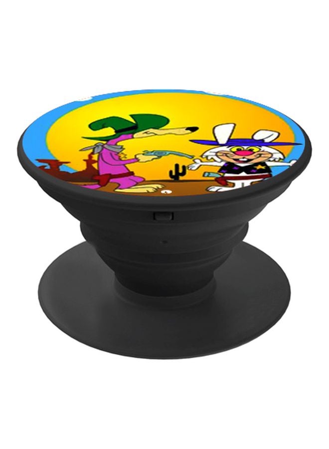 BP Cartoon Printed Pop Socket Phone Holder Yellow/Pink/Blue - Image 1