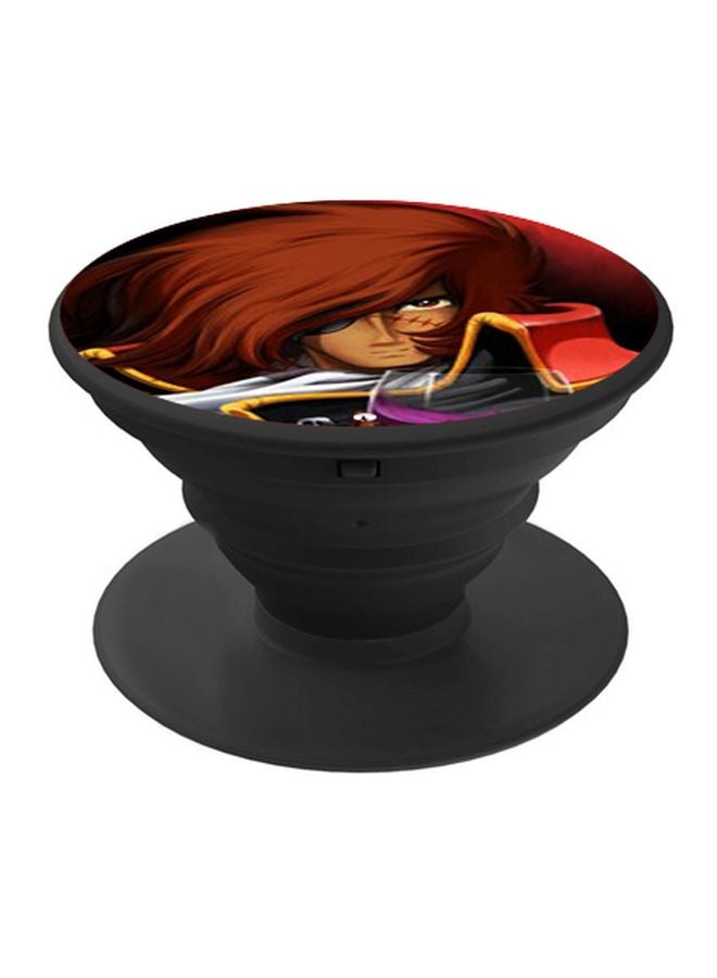 BP Cartoon Printed Pop Socket Phone Holder Brown/Grey/Red - Image 1