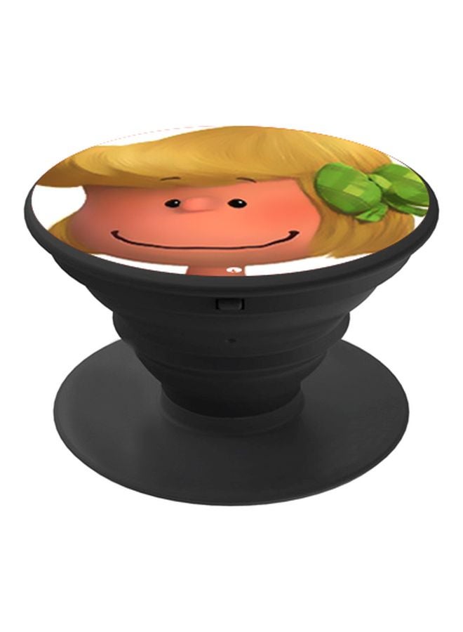 BP Cartoon Printed Pop Socket Phone Holder Beige/Green/Black - Image 1