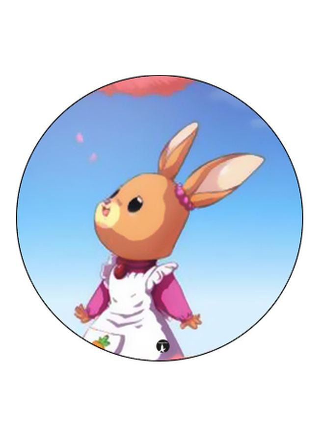 بي بي حامل هاتف بوب سوكيت بطبعة كرتونية لأرنب أبيض/أزرق/بني - Image 2