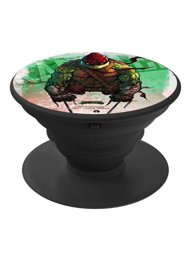 BP - Ninja Turtle Printed Pop Socket Phone Holder Green/Brown/Red - Image 1