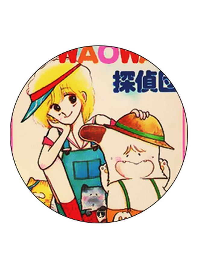 BP Cartoon Printed Pop Socket Phone Holder Beige/Blue/Yellow - Image 2