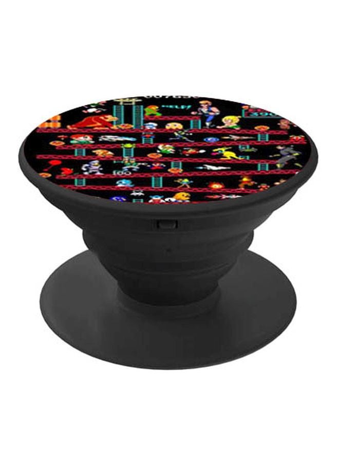 بي بي حامل هاتف على شكل مقبض أصابع منبثق بطبعة رسومات كرتونية أسود/أحمر/أصفر - Image 1