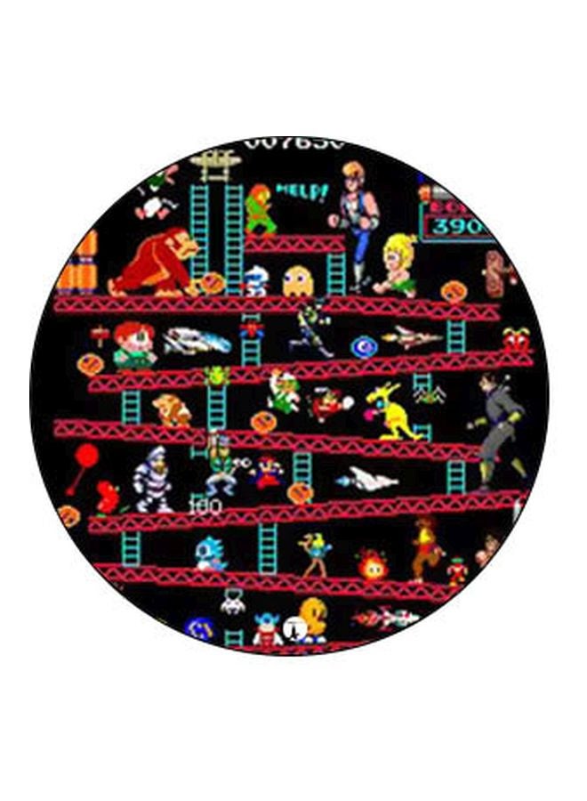 بي بي حامل هاتف على شكل مقبض أصابع منبثق بطبعة رسومات كرتونية أسود/أحمر/أصفر - Image 2