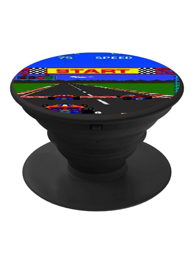 BP Racing Game Printed Pop Socket Phone Holder Blue/Green/Grey - Image 1