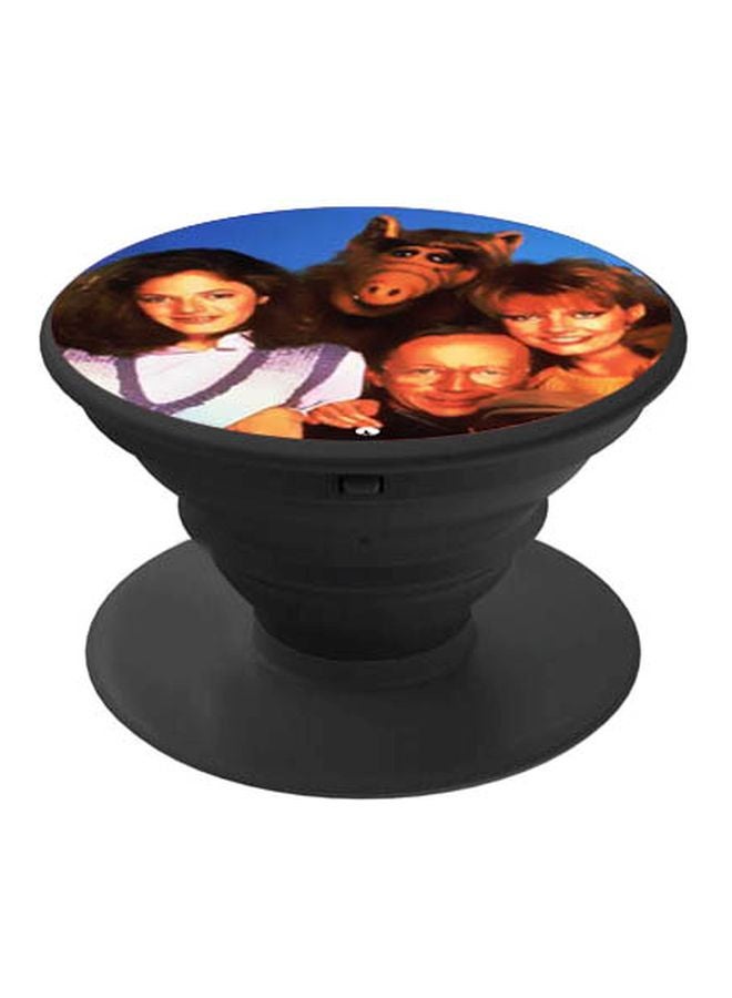 BP Family Printed Pop Socket Phone Holder Blue/Brown/Black - Image 1