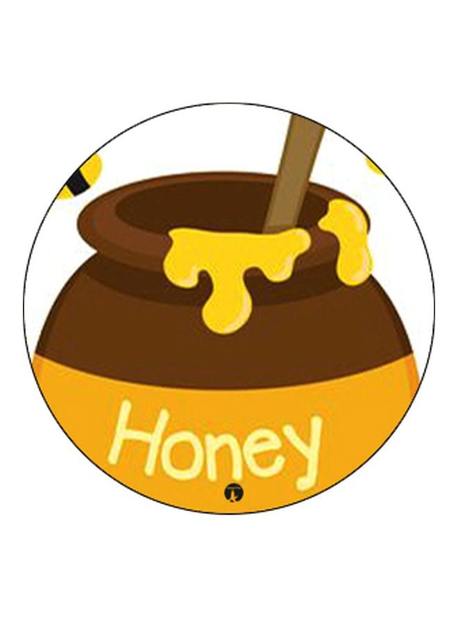 BP Honey Printed Pop Socket Phone Holder Yellow/Brown/White - Image 2