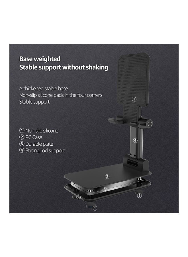 حامل للهواتف المحمولة قابل للطي أسود - Image 2