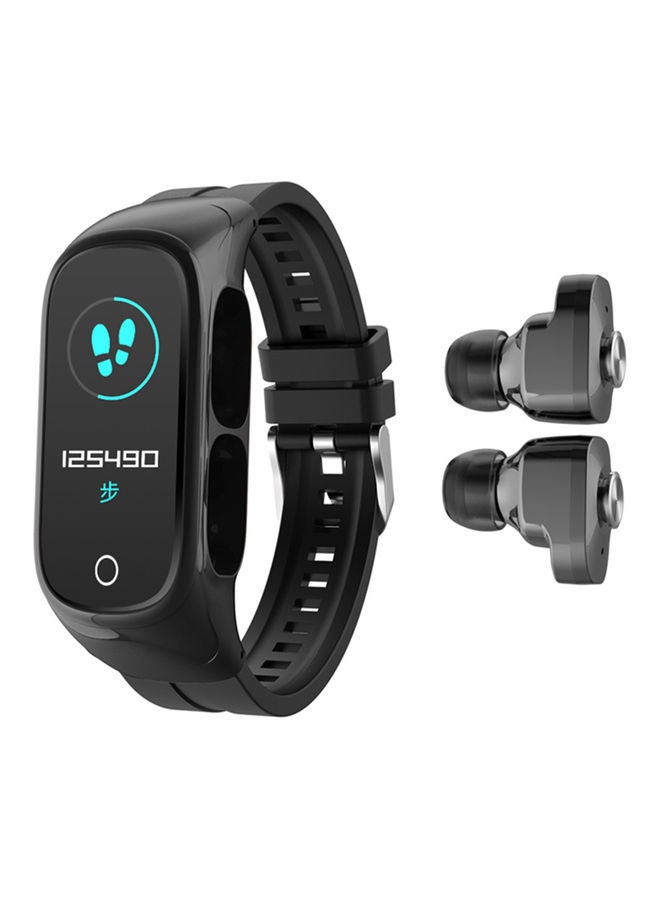 2-In-1 Smartwatch With Earbuds Black - Image 1