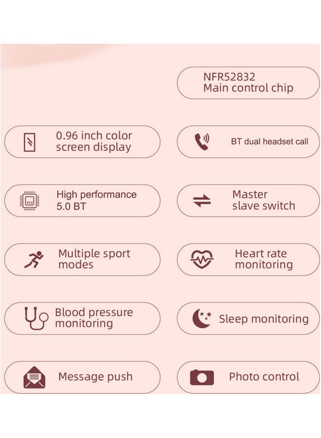 2-In-1 Smartwatch With Earbuds Black - Image 4