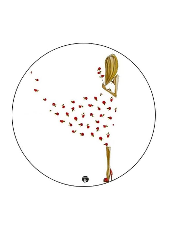 بي بي حامل هاتف بوب سوكيت بطبعة أزهار أبيض/أحمر - Image 2