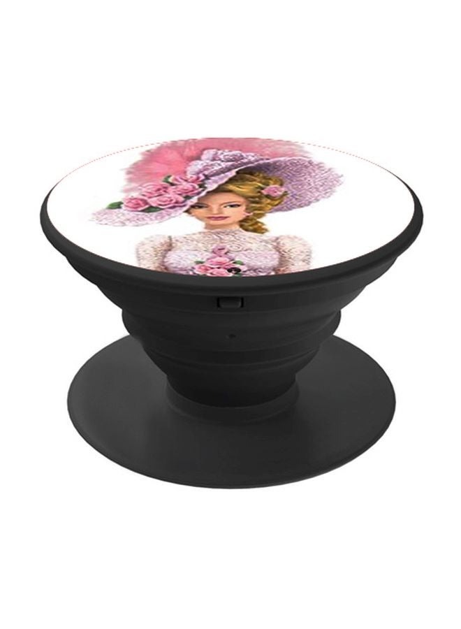 BP Women Printed Pop Socket Phone Holder White/Pink/Green - Image 1