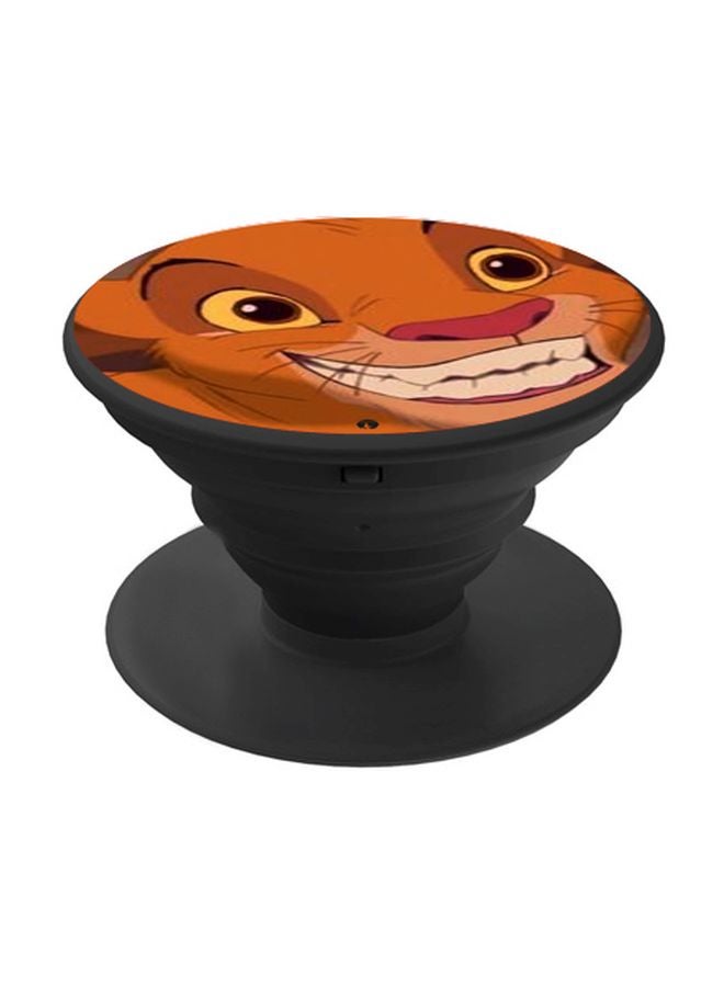 BP Cartoon Printed Pop Socket Phone Holder Brown/White - Image 1
