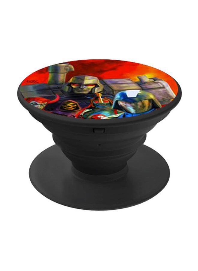 BP Cartoon Printed Pop Socket Phone Holder Red/Blue/Grey - Image 1