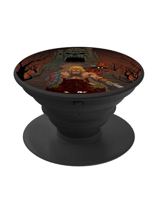 BP He-Man Cartoon Printed Pop Socket Phone Holder Grey/Brown/Beige - Image 1