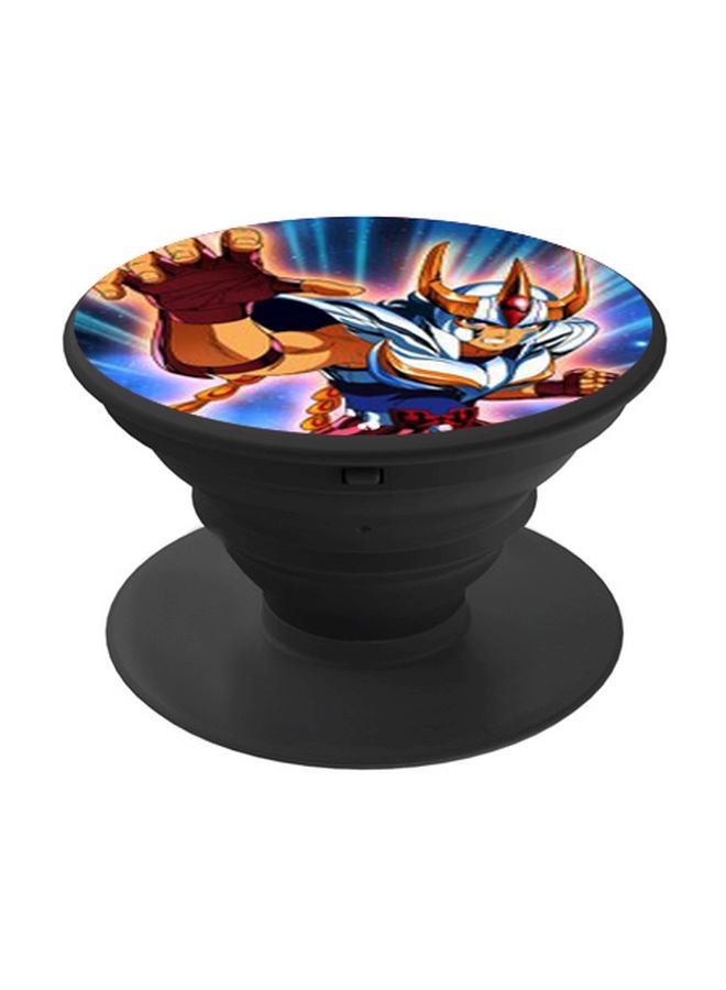 BP Cartoon Printed Pop Socket Phone Holder Blue/Brown/Black - Image 1