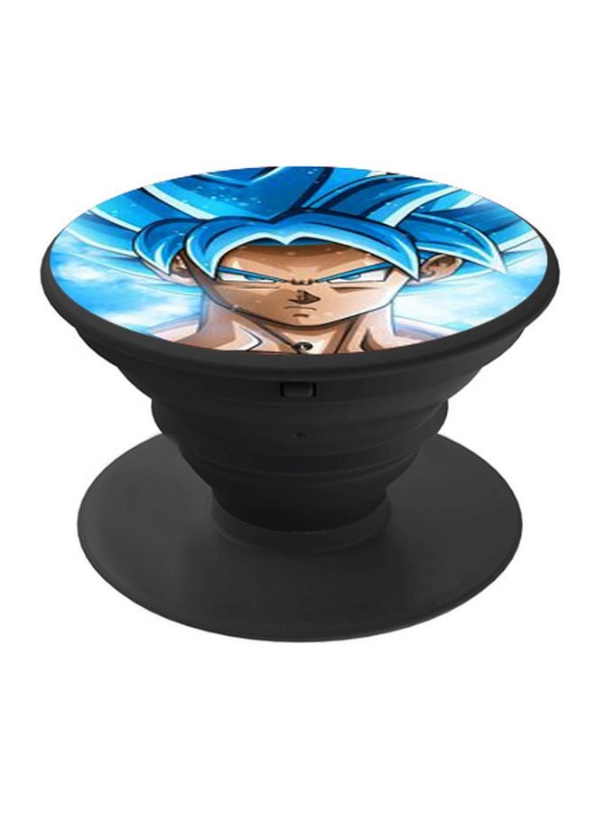BP Cartoon Printed Pop Socket Phone Holder Blue/Beige/Black - Image 1