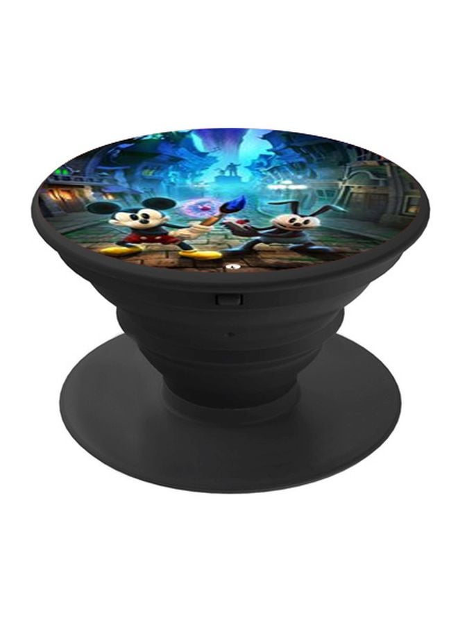 BP Cartoon Printed Pop Socket Phone Holder Blue/Beige/Black - Image 1