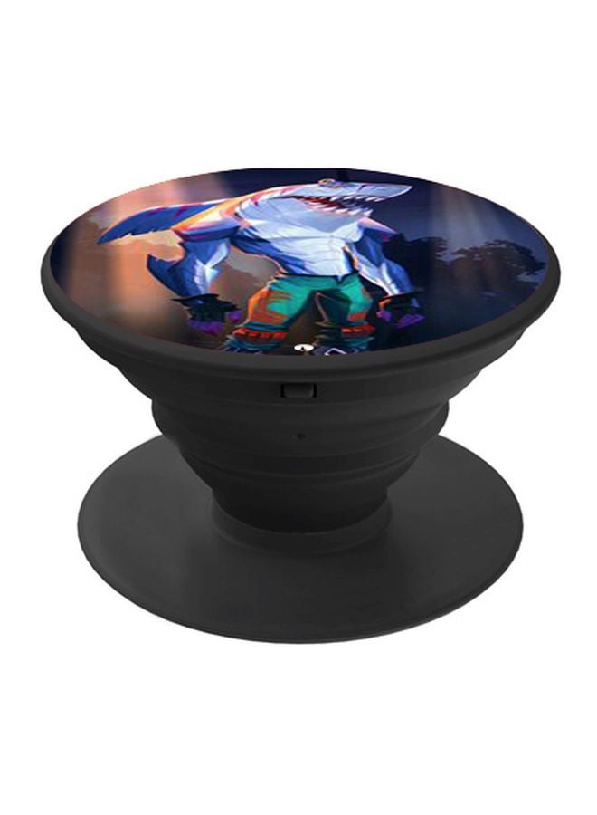 BP Cartoon Printed Pop Socket Phone Holder White/Blue/Green - Image 1