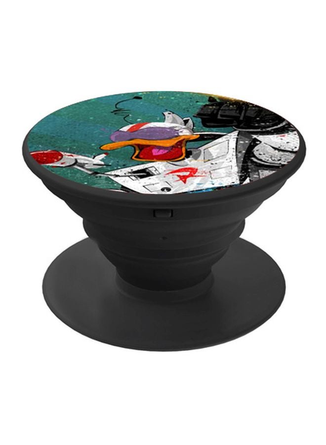 بي بي حامل هاتف على شكل مقبض أصابع منبثق بطبعة رسومات كرتونية أخضر / أبيض / أسود - Image 1