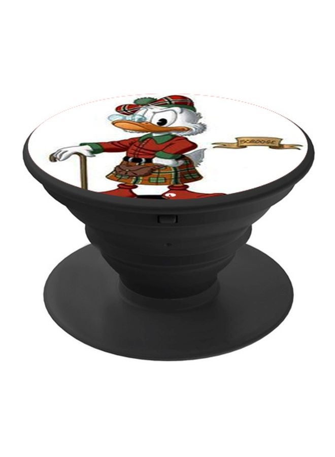 بي بي حامل هاتف على شكل مقبض أصابع منبثق بطبعة رسومات كرتونية أبيض/أحمر/برتقالي - Image 1