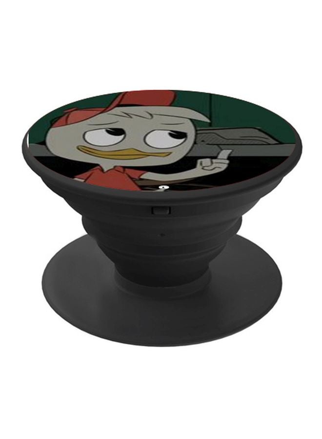 بي بي حامل هاتف على شكل مقبض أصابع منبثق بطبعة رسومات كرتونية أخضر / رمادي / أسود - Image 1