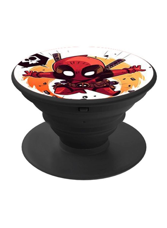 BP Cartoon Printed Pop Socket Phone Holder White/Red/Black - Image 1