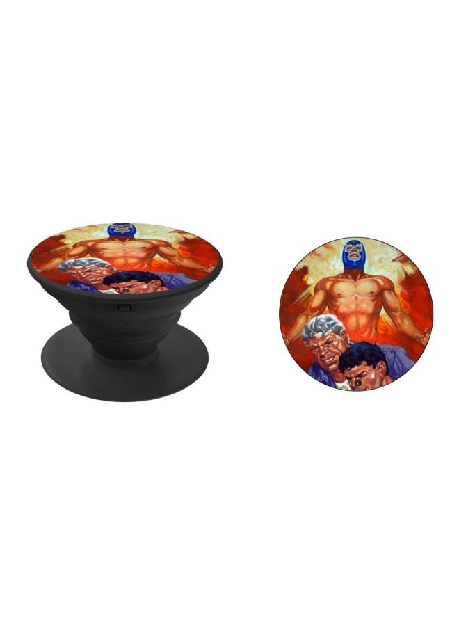 BP Cartoon Printed Pop Socket Phone Holder Red/Blue/Black - Image 2