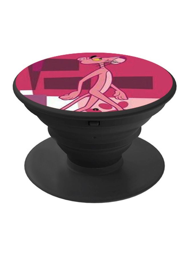 بي بي حامل هاتف بوب سوكيت بطبعة رسمة كرتونية على شكل نمر وردي/ أصفر/ أسود - Image 1