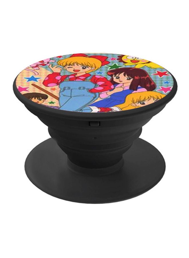 BP Anime Printed Pop Socket Phone Holder Pink/Blue/Black - Image 1