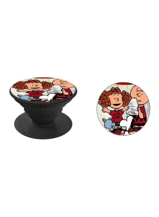 BP Cartoon Printed Pop Socket Phone Holder Red/White/Black - Image 2