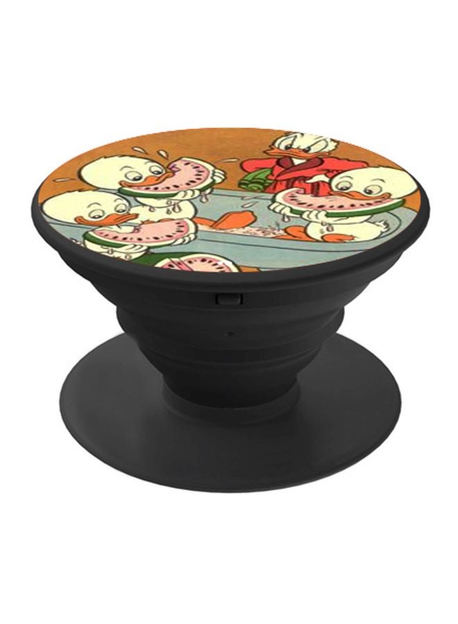 BP Donald Duck Printed Pop Socket Phone Holder White/Brown/Black - Image 1