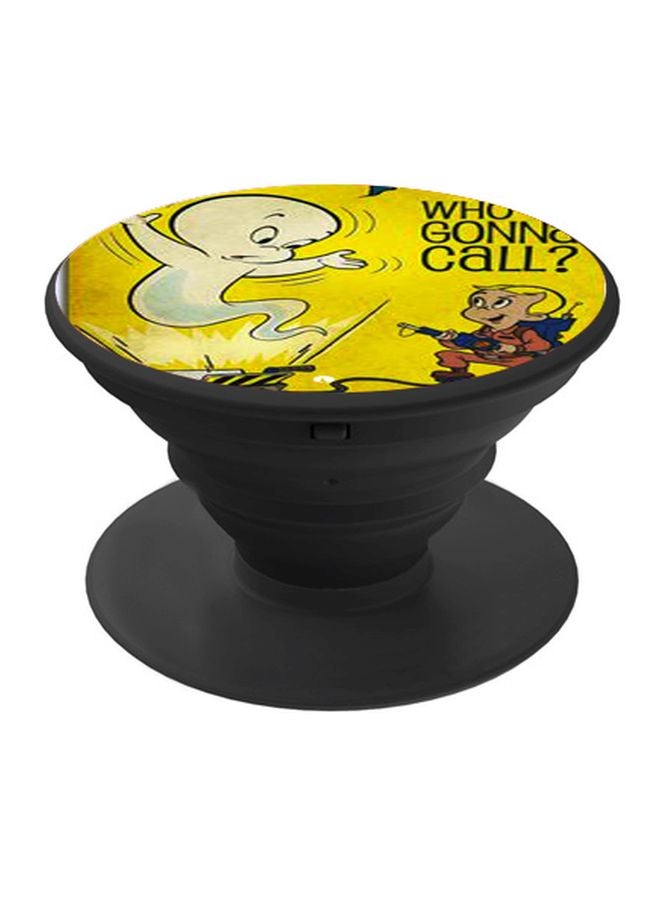 BP Casper Printed Pop Socket Phone Holder Yellow/White/Black - Image 1