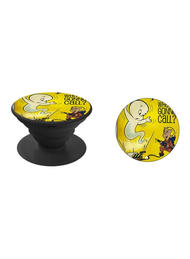 BP Casper Printed Pop Socket Phone Holder Yellow/White/Black - Image 2