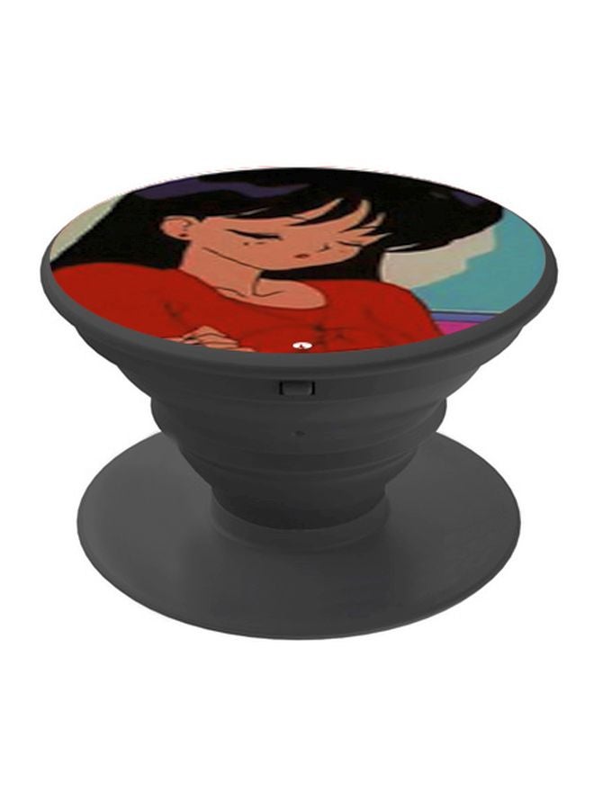 BP Anime Printed Pop Socket Phone Holder Red/Blue/Black - Image 1
