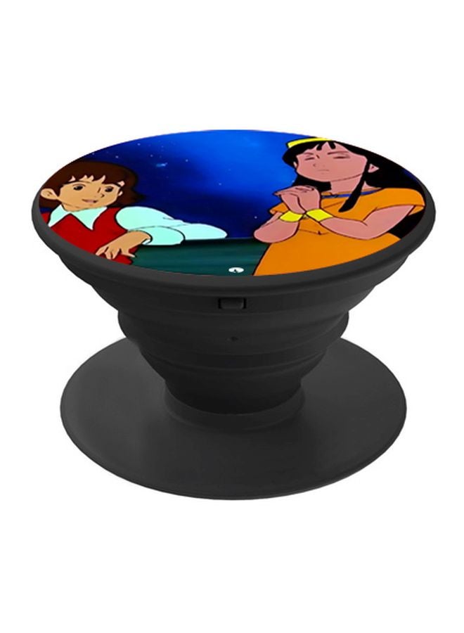 BP Cartoon Printed Pop Socket Phone Holder Blue/Red/Orange - Image 1