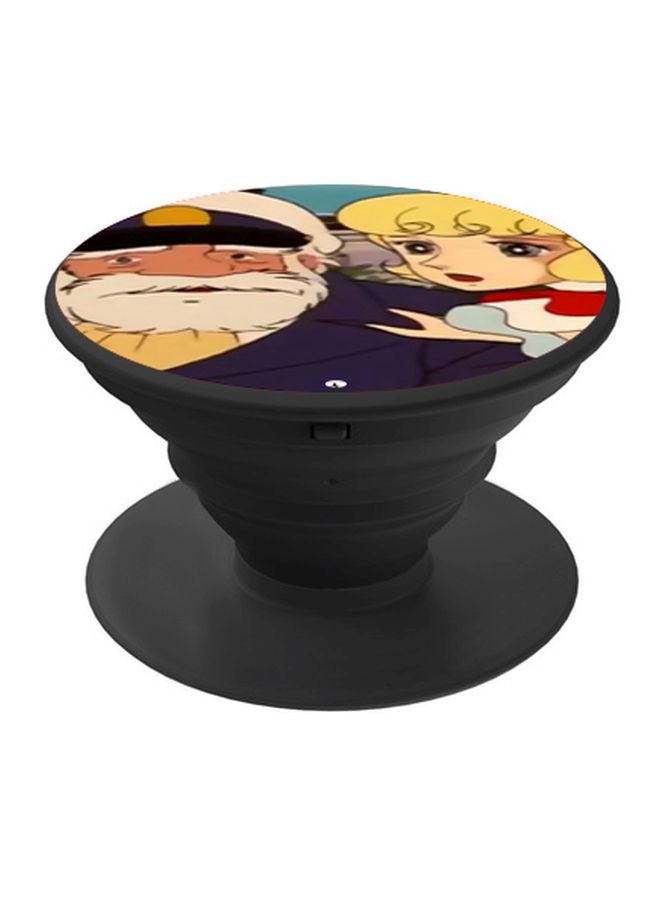 BP Cartoon Printed Pop Socket Phone Holder Blue/White/Yellow - Image 1