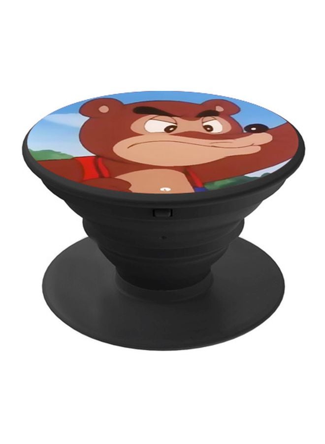 BP Cartoon Printed Pop Socket Phone Holder Brown/Blue/Green - Image 1
