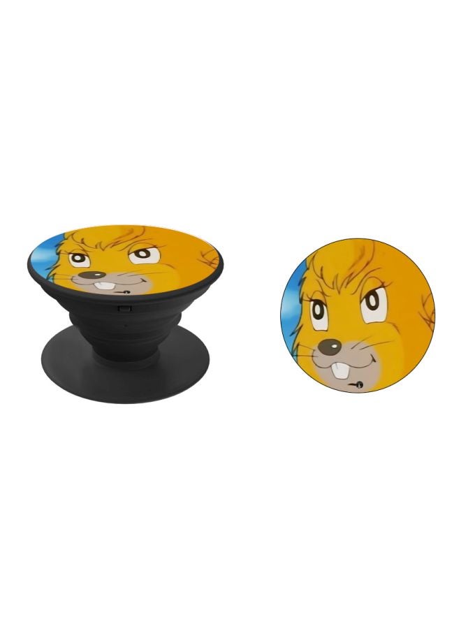 BP Cartoon Printed Pop Socket Phone Holder Yellow/Blue/White - Image 2